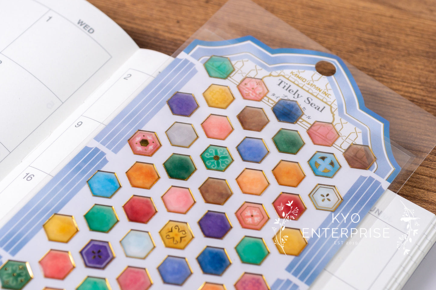 3D Tilely Series Gold Foil Sticker - Dusty