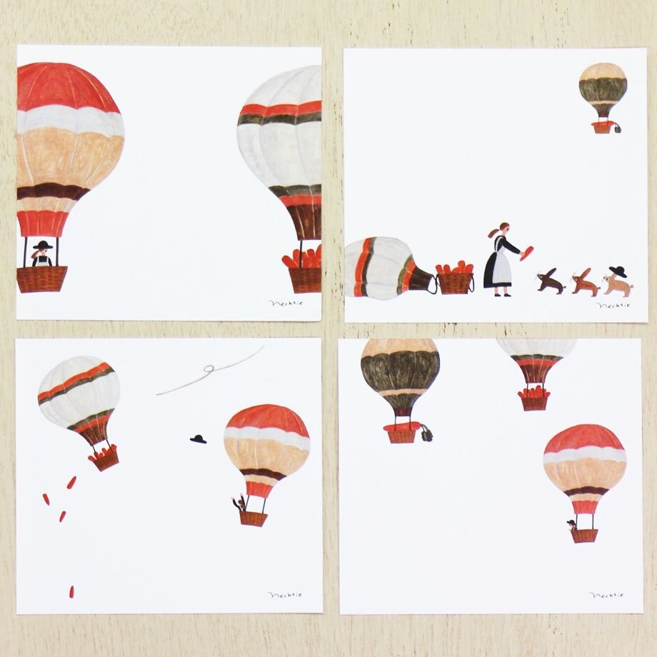 Memo Pad Series designed by Necktie - Hot Air Balloon