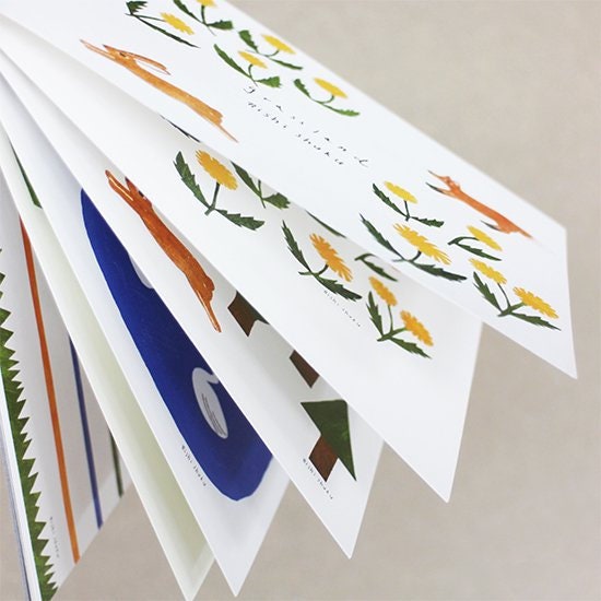 Postcard Set Series designed by Nishi Shuku - Grassland