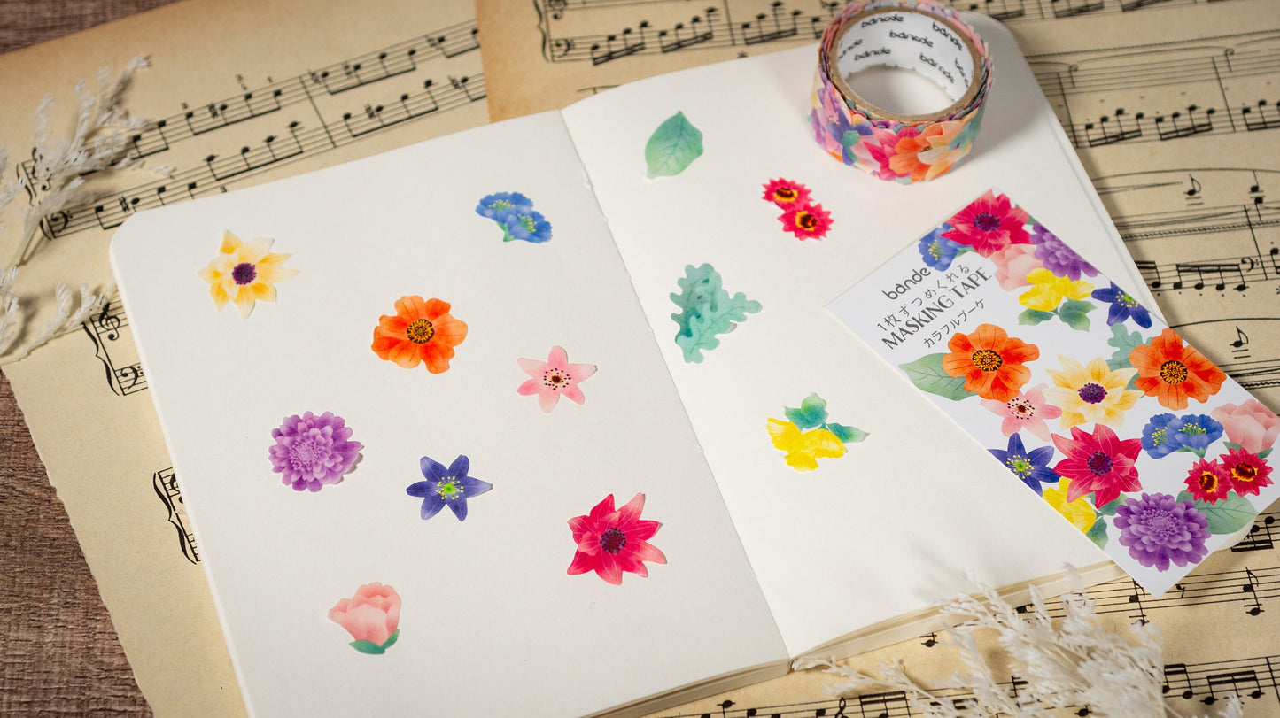 Washi Sticker Roll Series - Colorful Bouquet