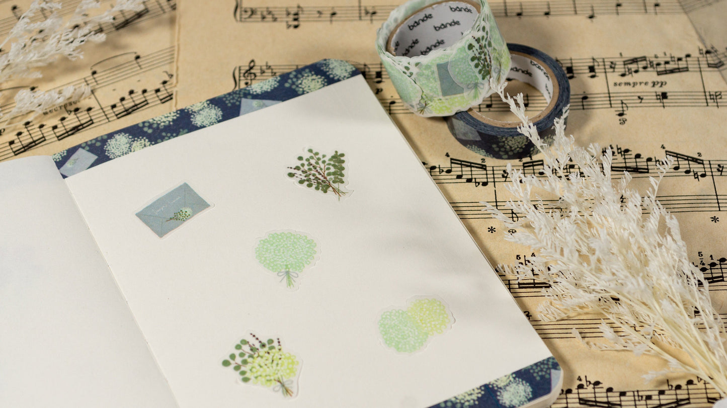 Washi Sticker Roll Series - Flower Meanings of Showy baby's breath "Appreciation"