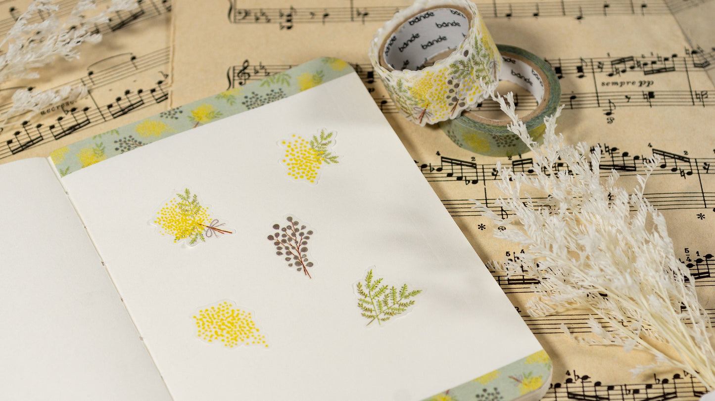 Washi Sticker Roll Series - Flower Meanings of Acacia "Friendship"