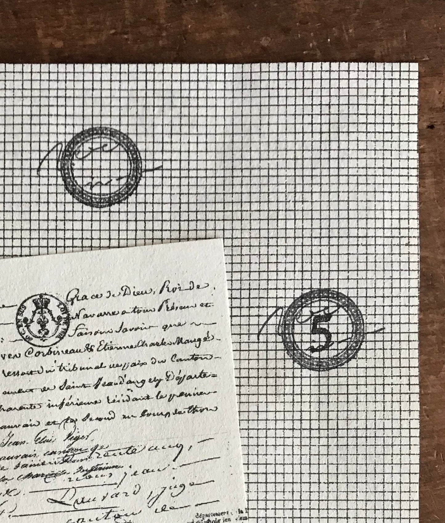 Handmade Original Stamp Handwritten Text Serires #4 Company Seal