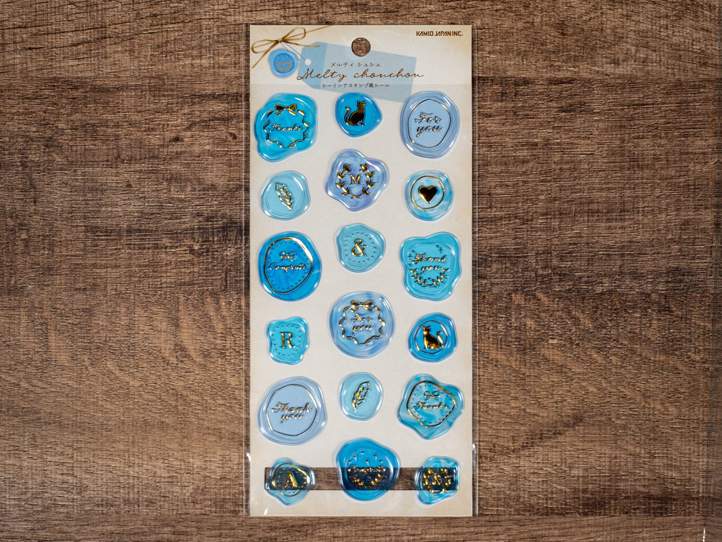 Melty Chouchou Series Gold Foil Sticker - Initial