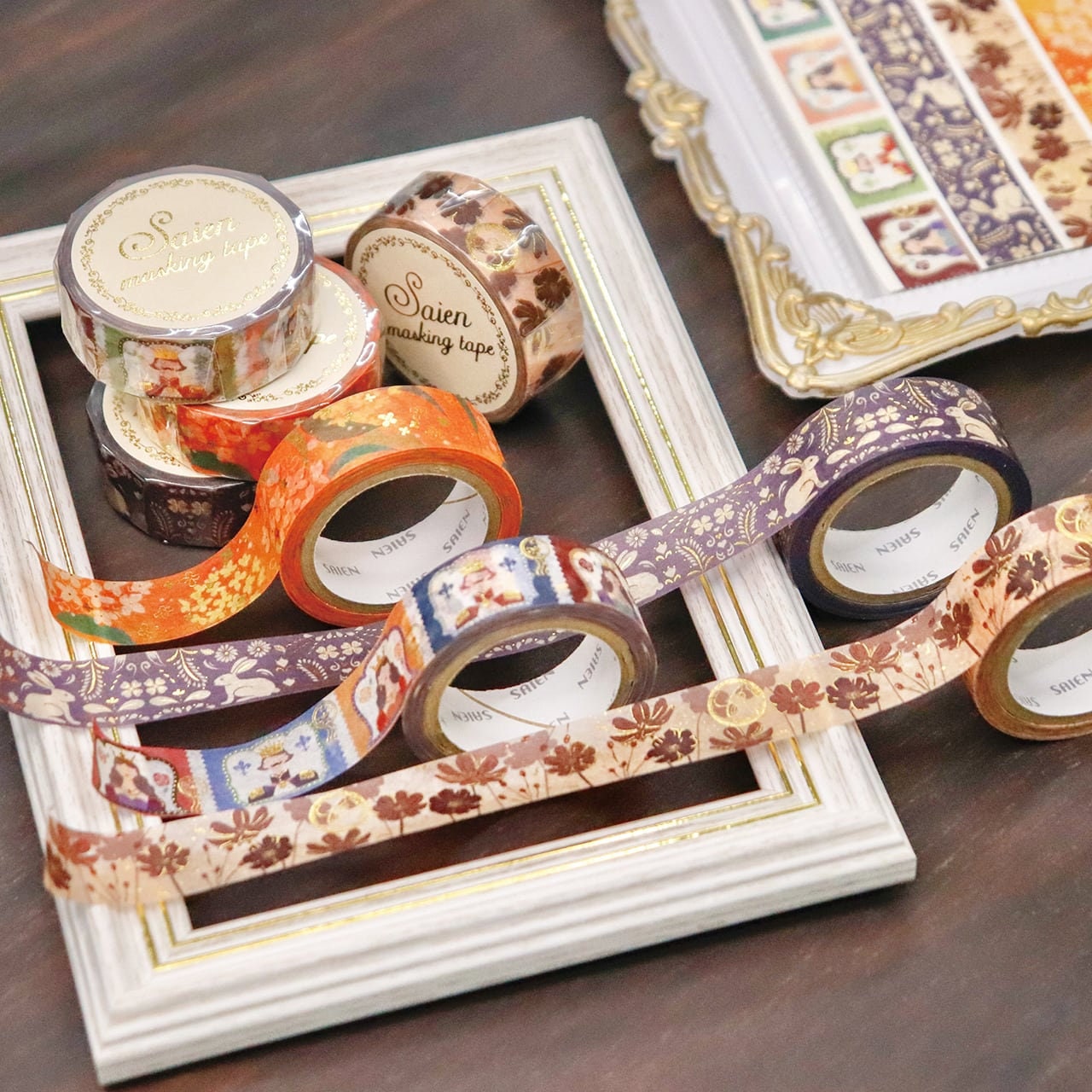 Saien Foil Series Gold Foil Washi Tape - King Queen