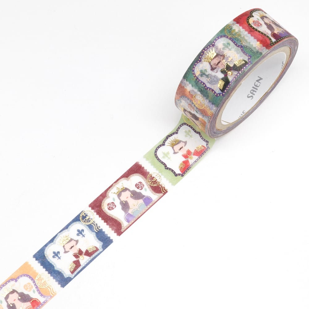 Saien Foil Series Gold Foil Washi Tape - King Queen