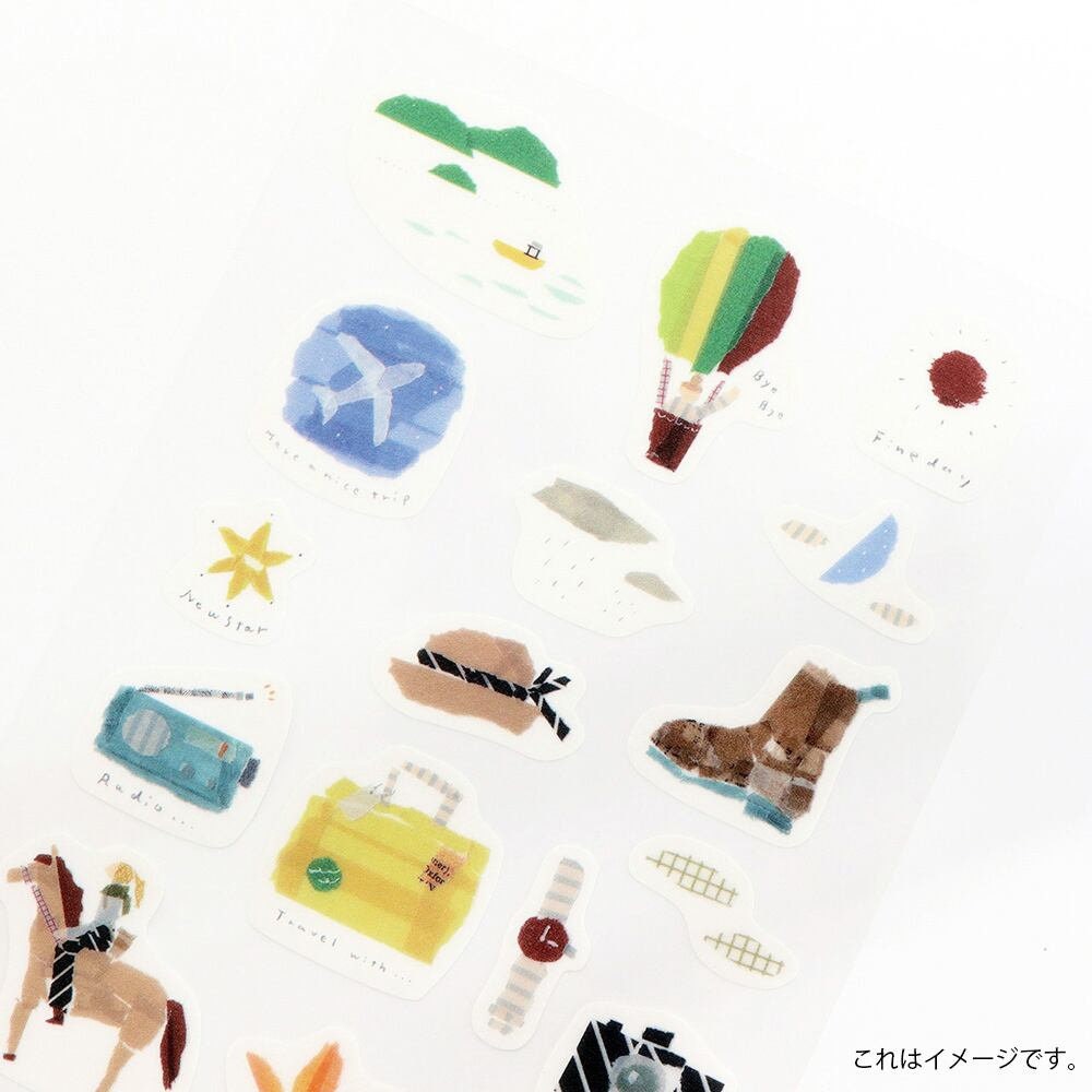 Saien Chigiri-e Style Sticker Series designed by Miki Tamura - Trip