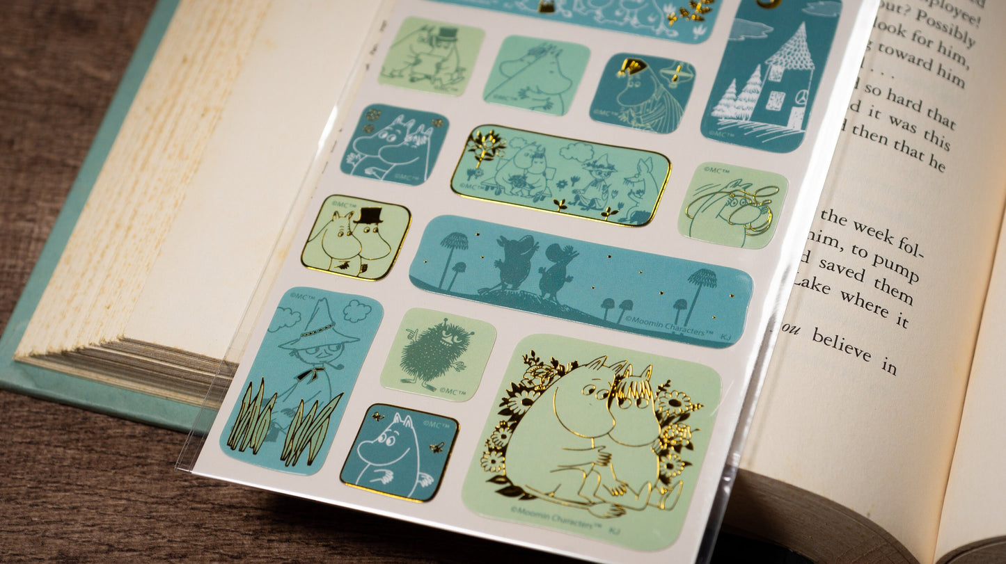 Line Sticker Series Gold Foil Sticker - Moomin