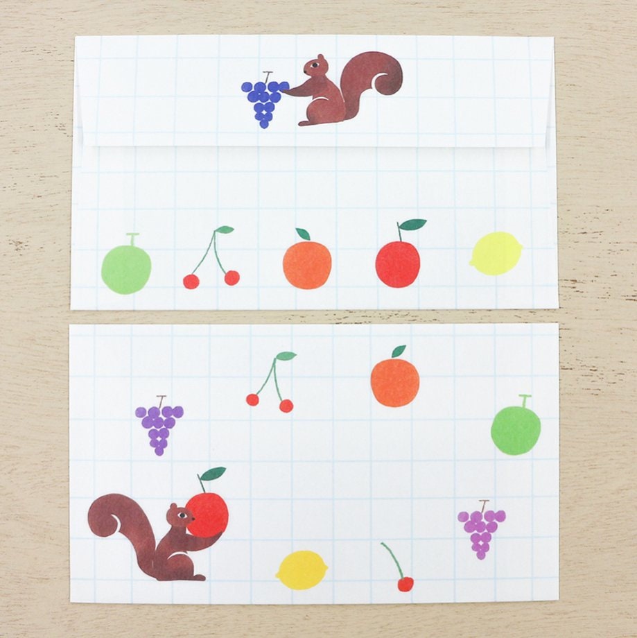 Letter Writing Set Series designed by Nishi Shuku - Fruits
