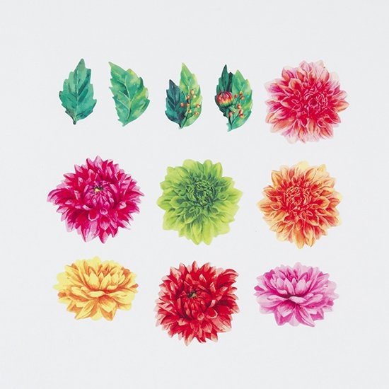 Washi Sticker Roll Series - Dahlia