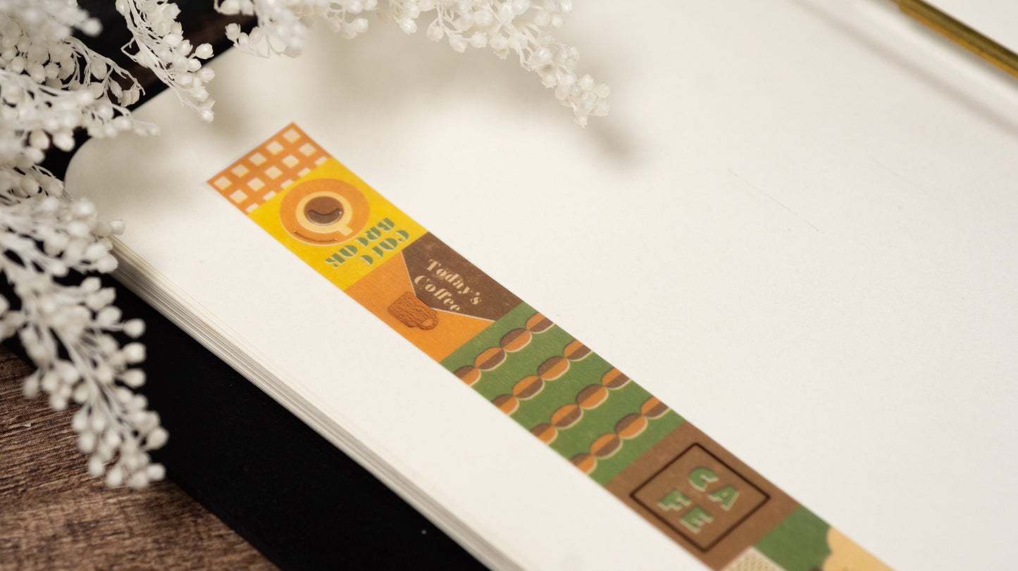KiraKira Collection Vol.7 Foil Washi Tape - Coffee Break