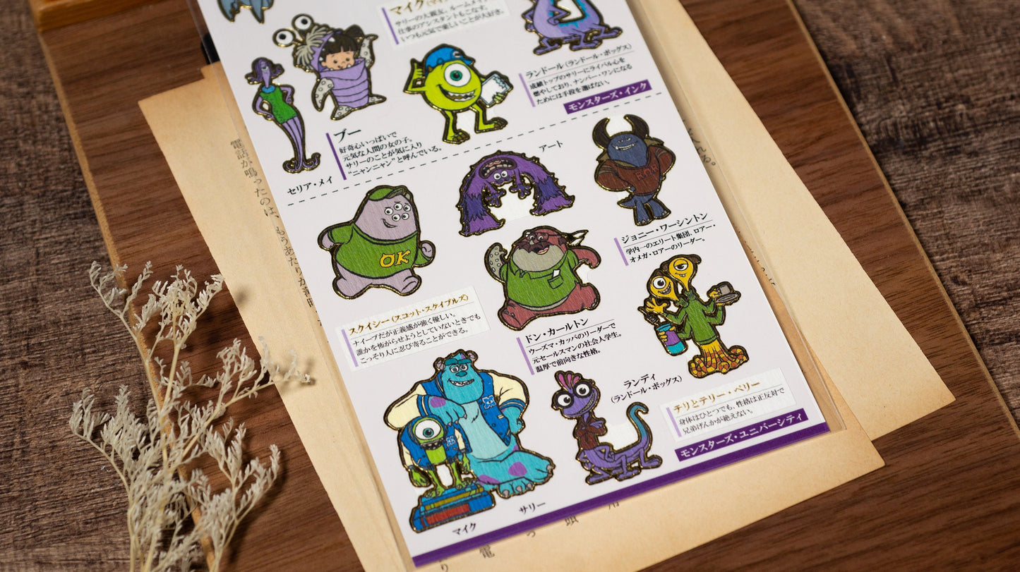 Disney Limited Visual Collection Gold Foil Sticker - Monsters, Inc.