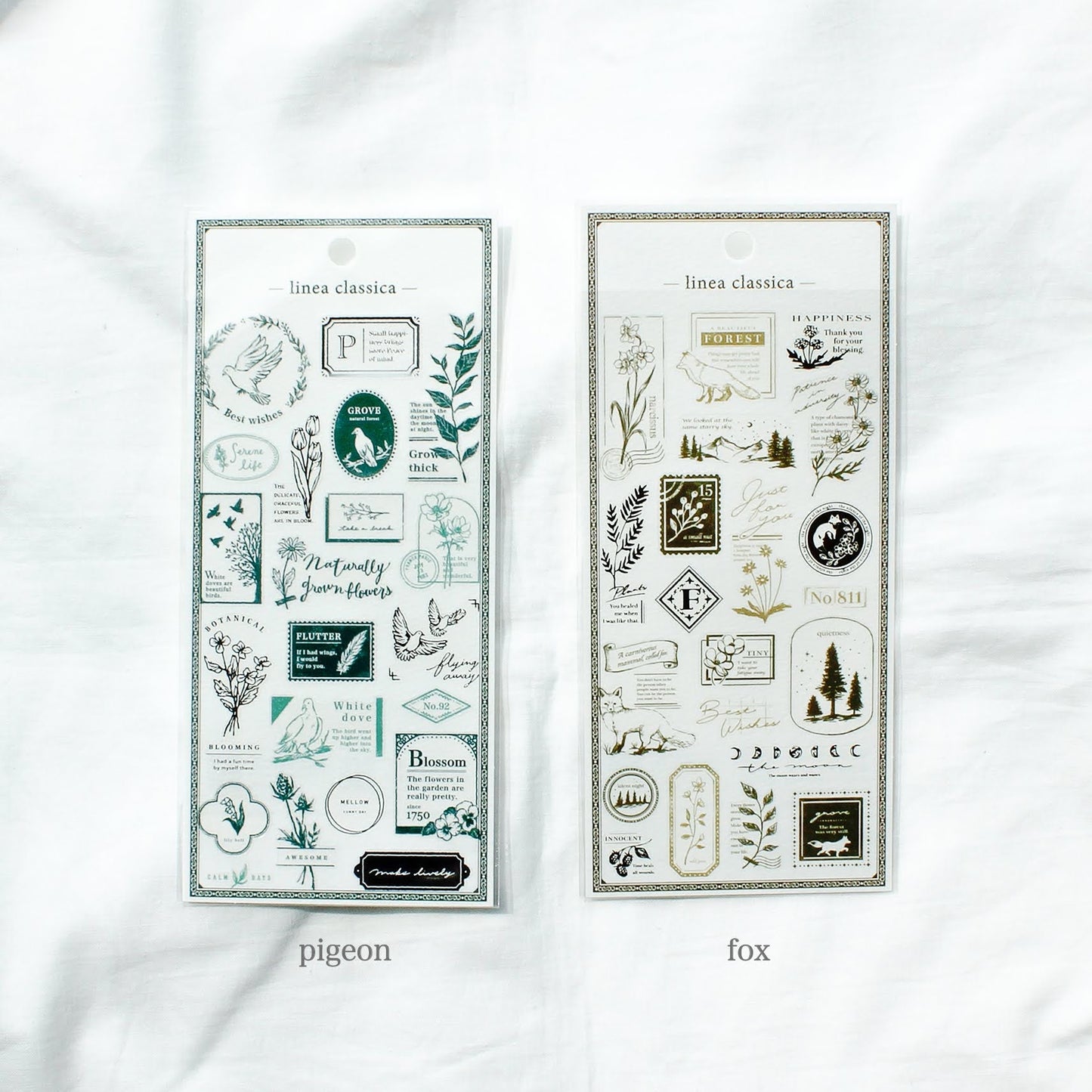 Linea Classica Series Foil Sticker - Pigeon