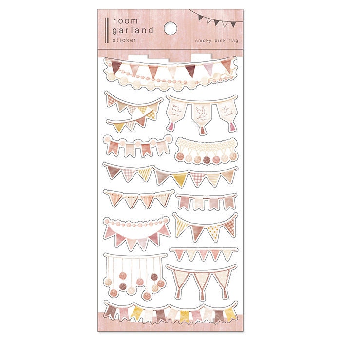 Room Garland Series Sticker - Smoky Pink Flag