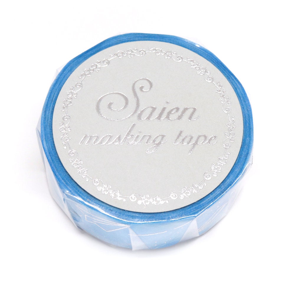 Saien Foil Series Silver Foil Washi Tape - Blue Sky
