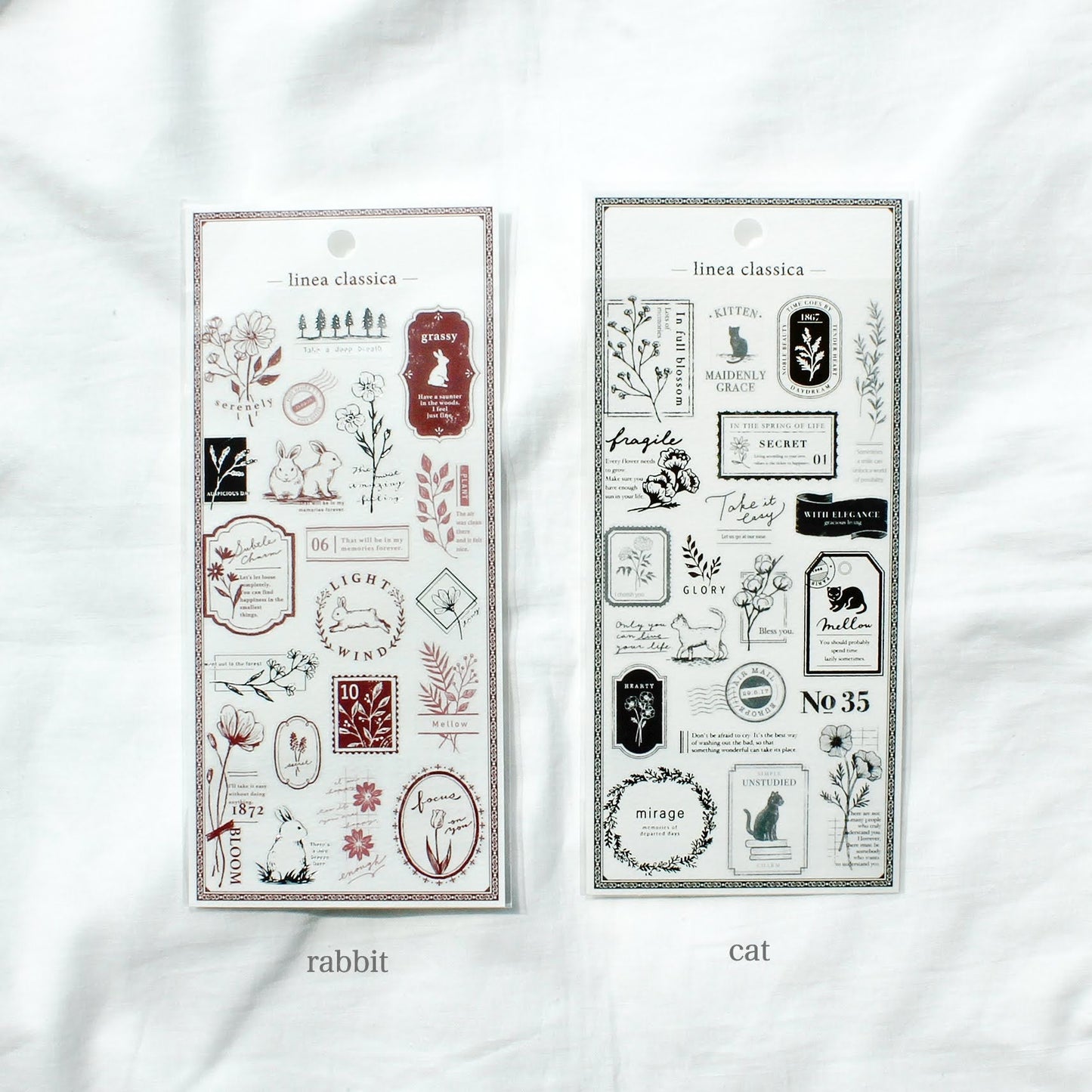 Linea Classica Series Foil Sticker - Rabbit