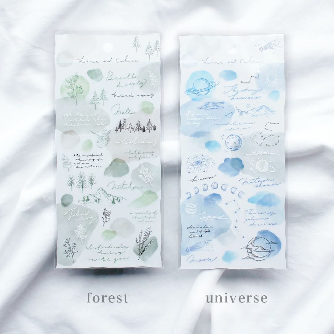 Line and Colors Series Sticker - Universe