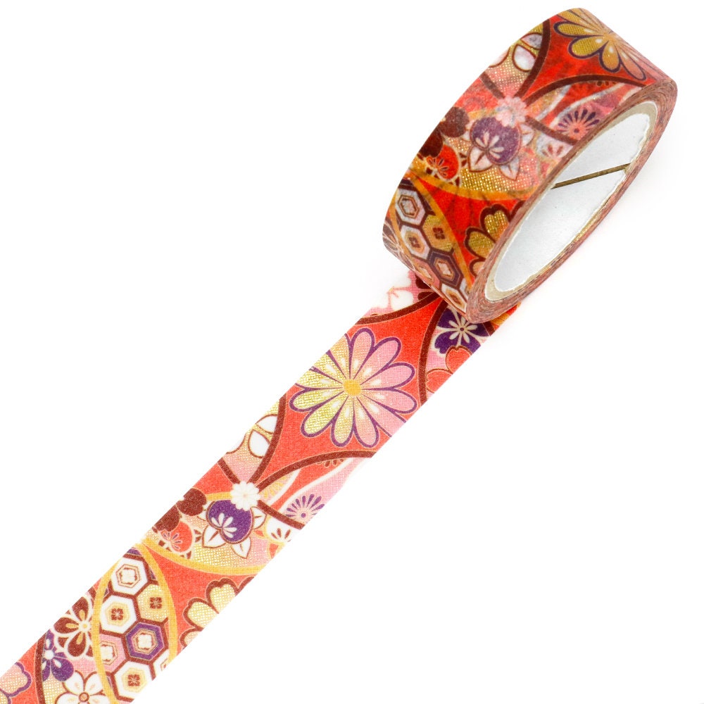 Kimono Yuu Series Gold Foil Washi Tape - Yuu Treasures