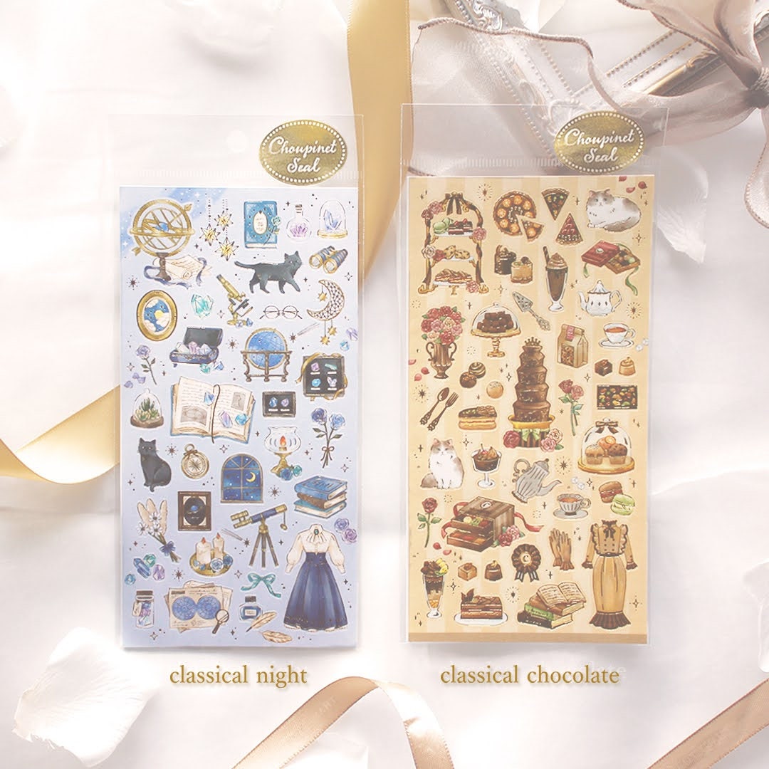 Choupinet Series 2 Gold Foil Sticker - Classical Night