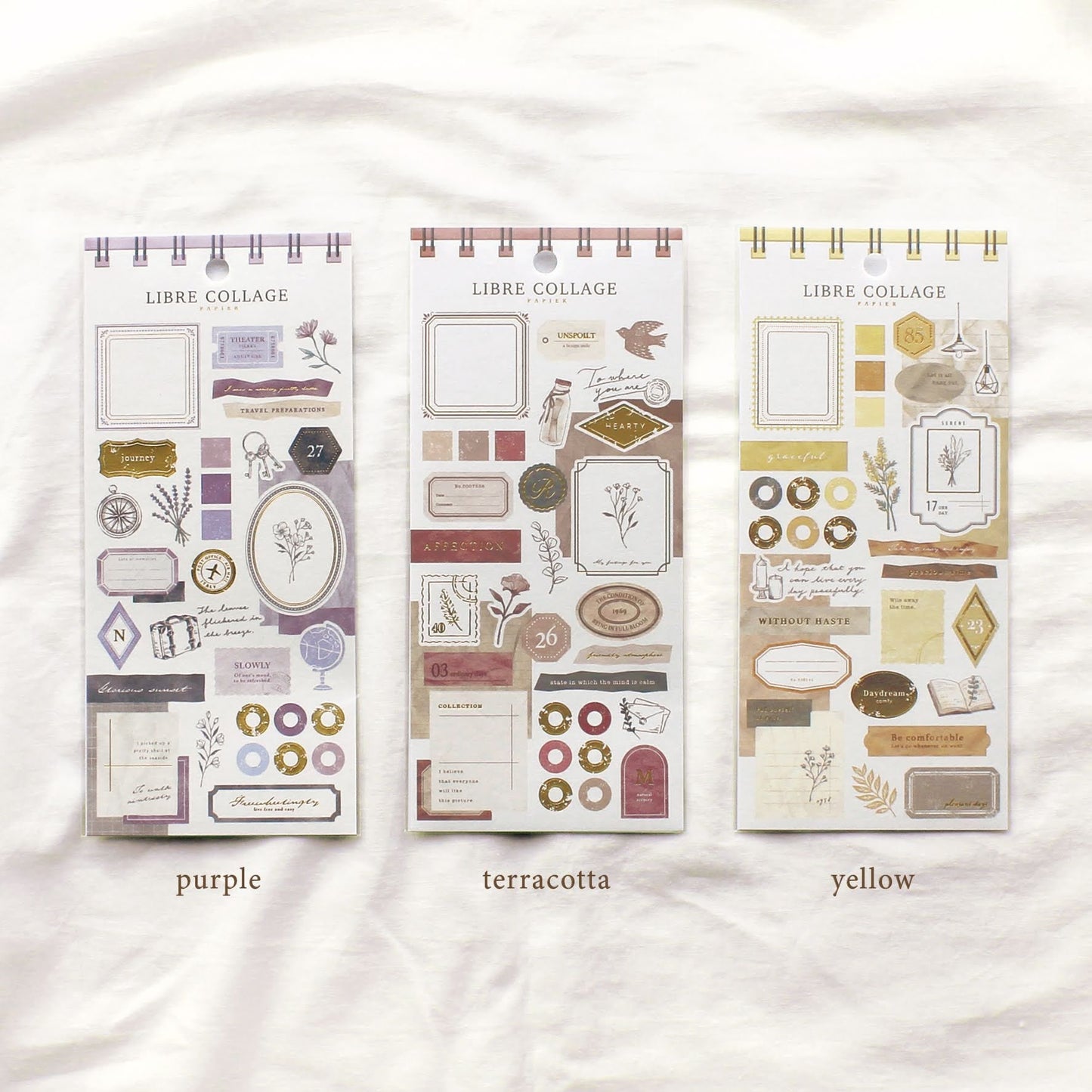 Libre Collage Papier Series Gold Foil Sticker - Terracotta