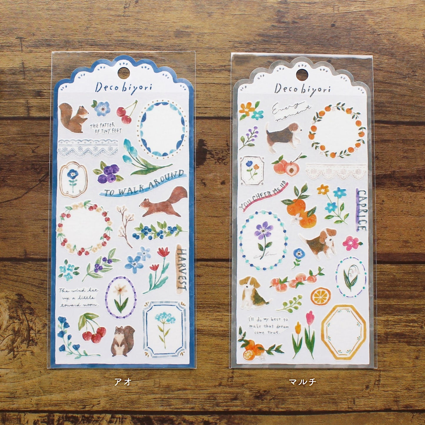 Deco Biyori Series Sticker - Blue