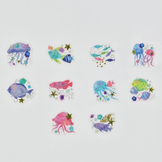 Washi Sticker Roll Series - Glitter in The Sea Kalo