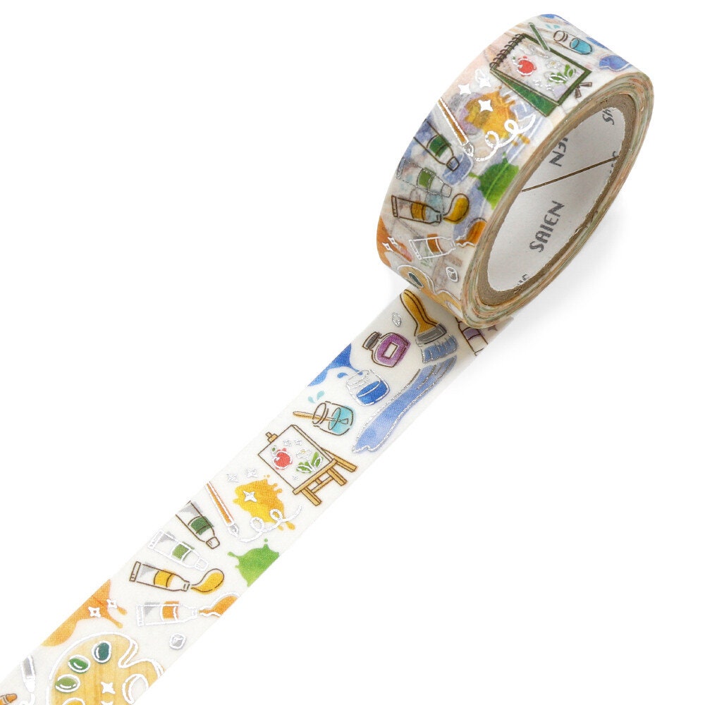 Saien Limited Autumn Series Foil Series Silver Foil Washi Tape - Painting Tools