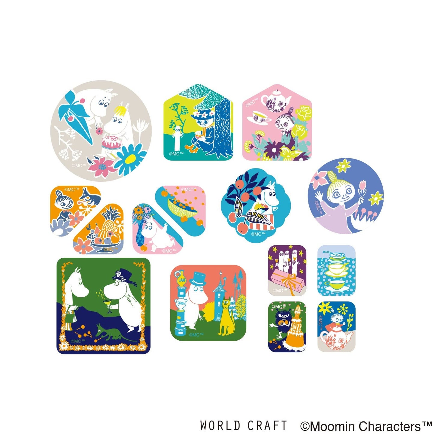 Moomin Limited Flake Sticker Bag - Moomin's Party A