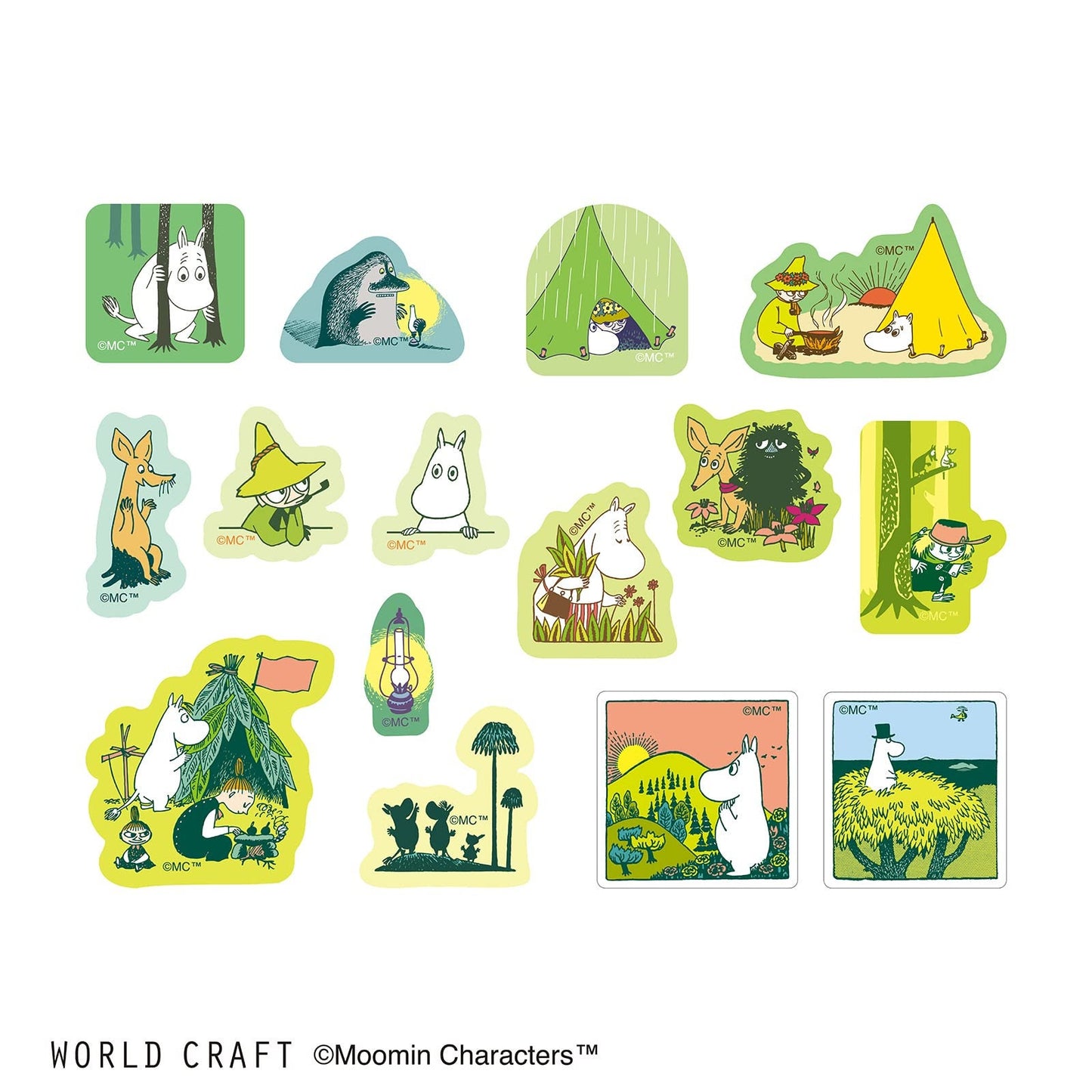 Moomin Limited Flake Sticker Bag - Moominvalley's Forset C