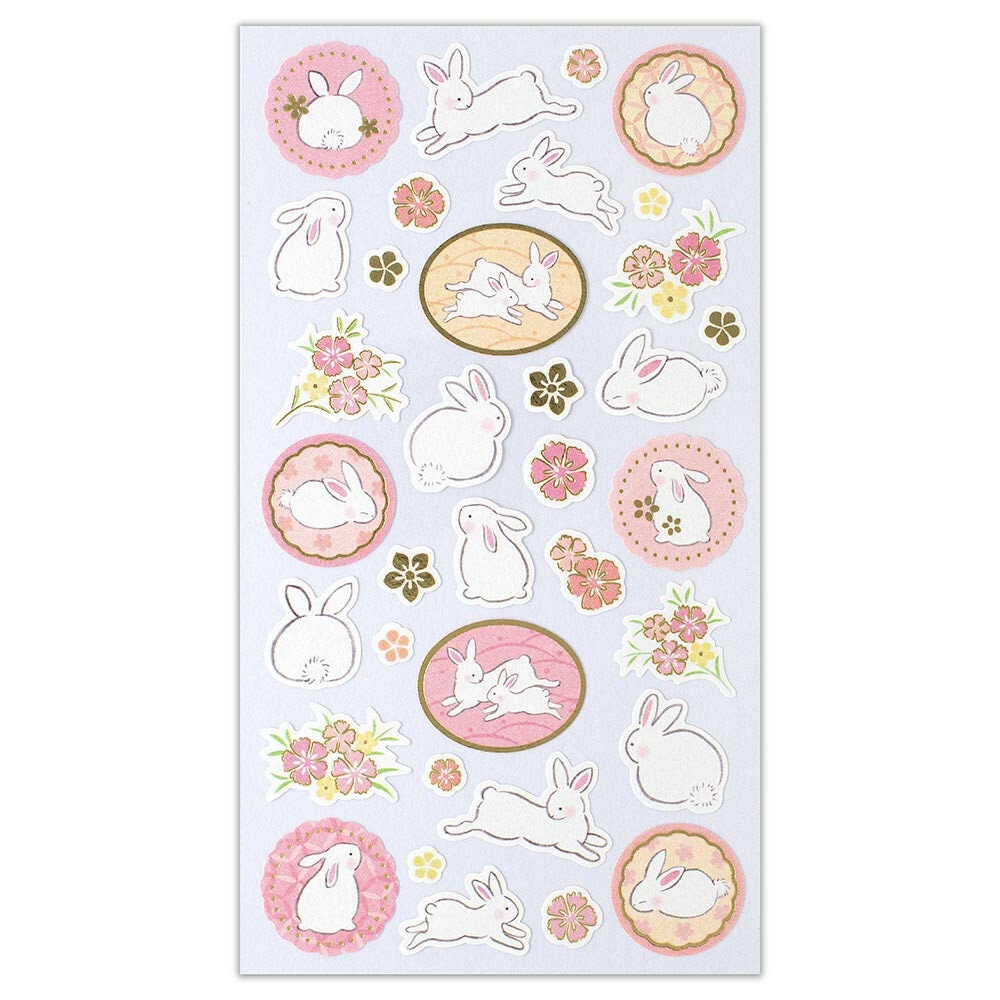 Foron Pearl Series Gold Foil Sticker - Graceful Rabbit