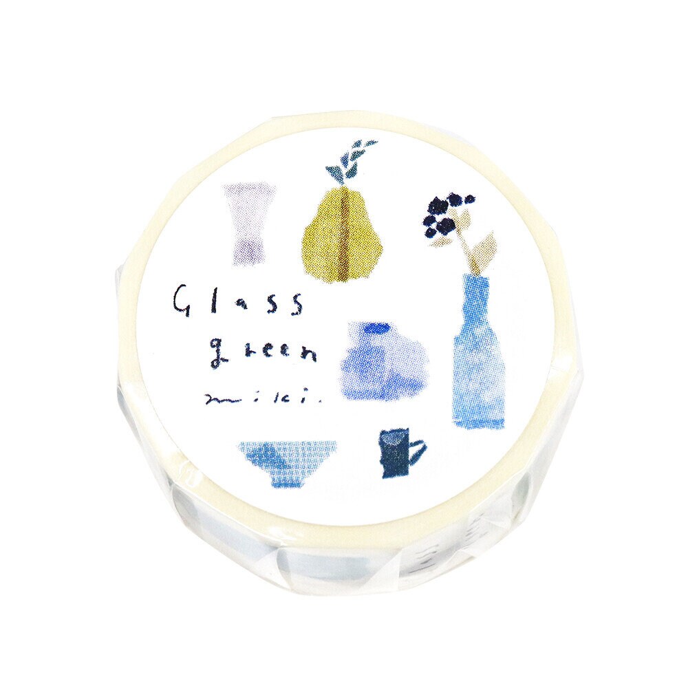 Saien Artist Washi Tape Series designed by Miki Tamura - Glass Green