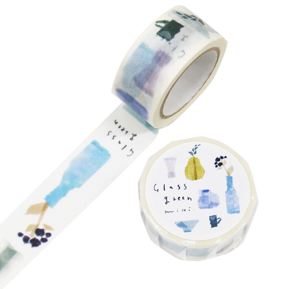 Saien Artist Washi Tape Series designed by Miki Tamura - Glass Green