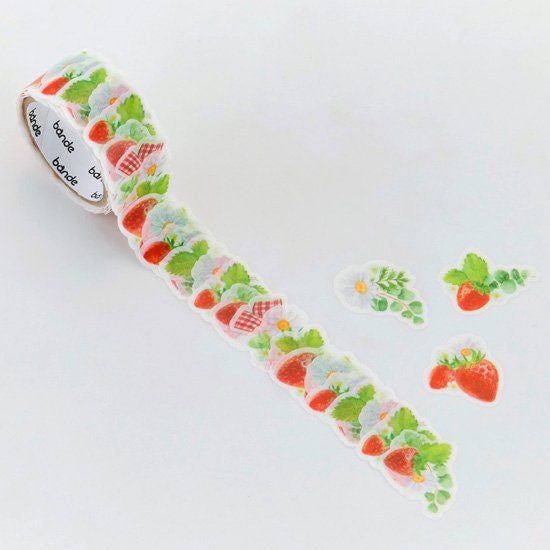 Washi Sticker Roll Series - Strawberry