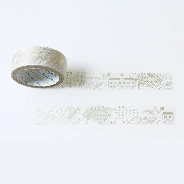 Kenji Miyazawa Series Gold Silhouette Lace Washi Tape - Matasaburo of the Wind