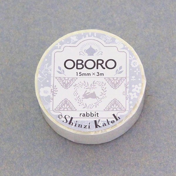 OBORO Series White Lace Washi Tape - Rabbit