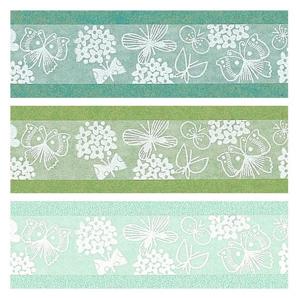 OBORO Series White Lace Washi Tape - Butterfly