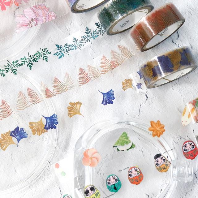 Saien x IRIYA Ariane GERARD Paris Collection Clear Tape - Ginkgo
