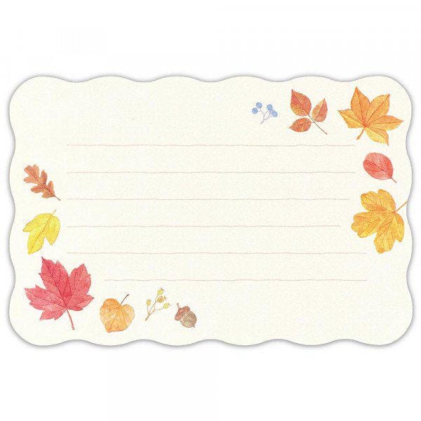 Mini Die cut Letter Writing Set Autumn Series - Leaf