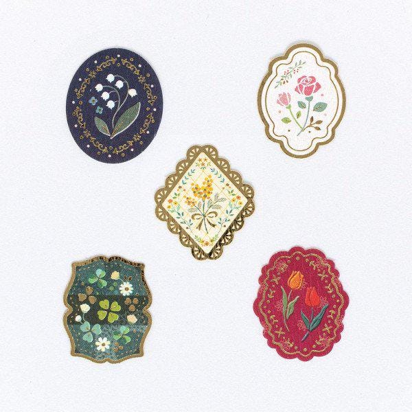 Gold Foil Sticker - Flower