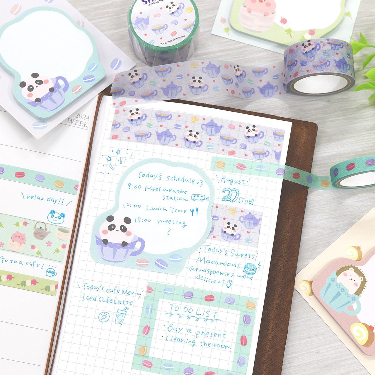 Saien Teacup Animals Series Sticky Note - Pig