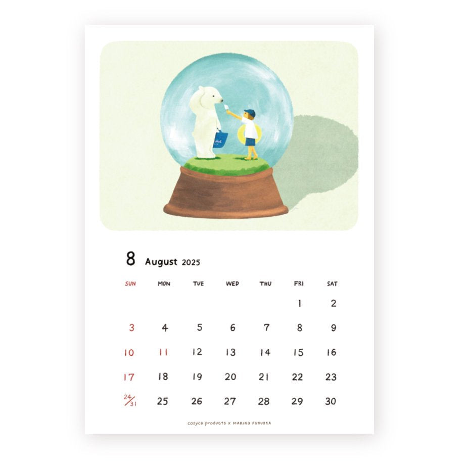 2025 Limited A4 Month Calendar designed by Mariko Fukuoka