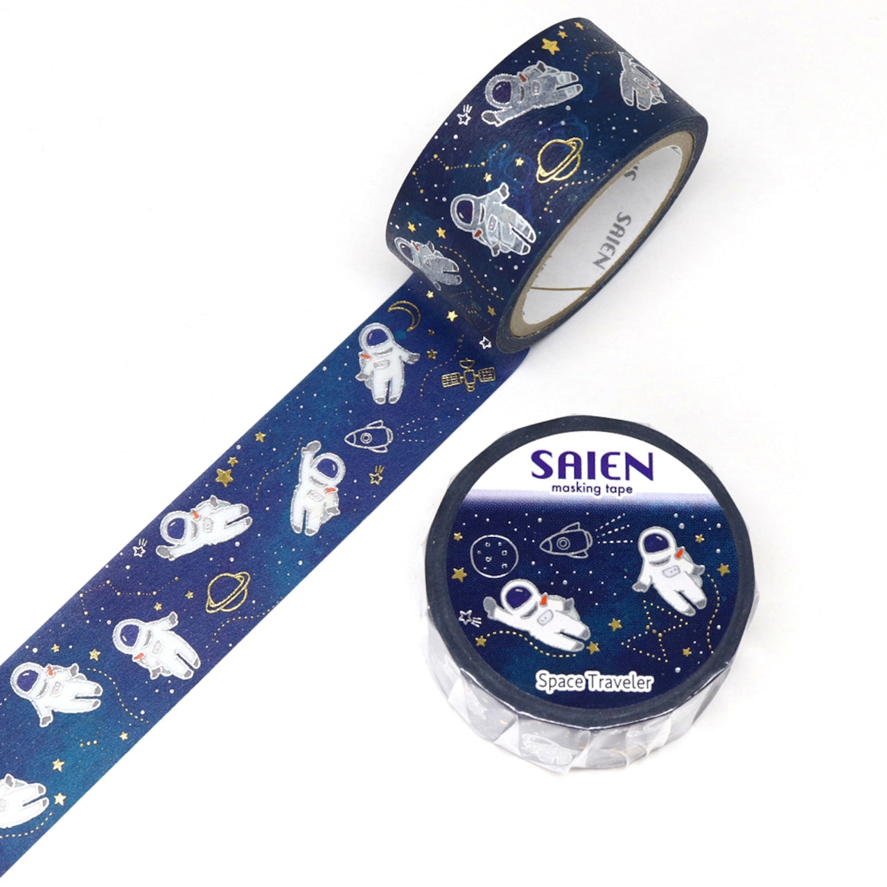 Saien Special Gold & Silver Foil Washi Tape Series - Space Traveler