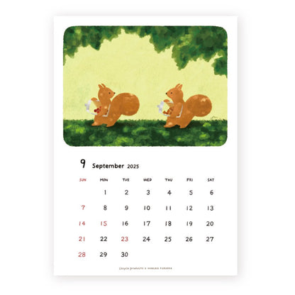 2025 Limited A4 Month Calendar designed by Mariko Fukuoka