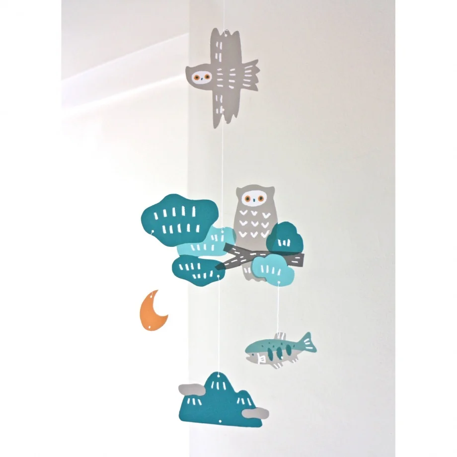 Hanging Mobile Series designed by Masao Takahata - Owl Forest