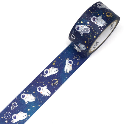 Saien Special Gold & Silver Foil Washi Tape Series - Space Traveler