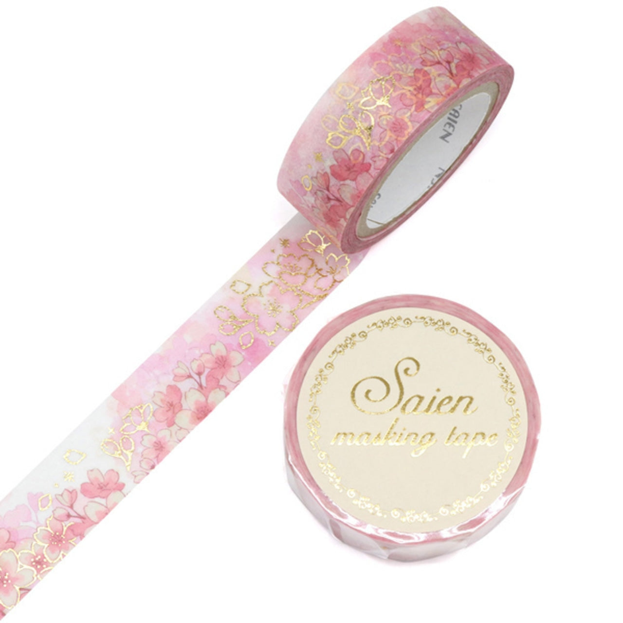 Saien Foil Series Gold Foil Washi Tape - Sakura