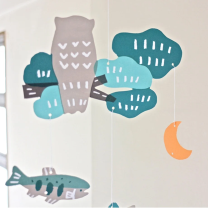 Hanging Mobile Series designed by Masao Takahata - Owl Forest