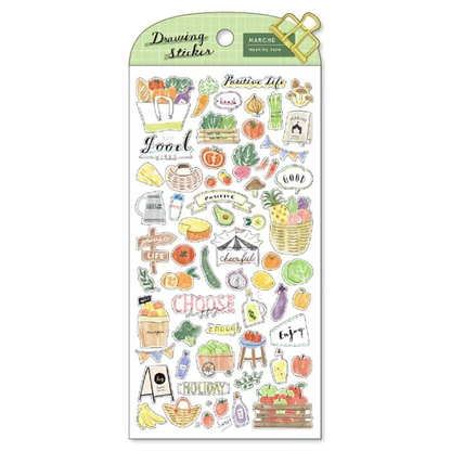 Drawing Sticker Series - Marché