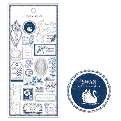 Linea Classica Foil Sticker Series - Swan