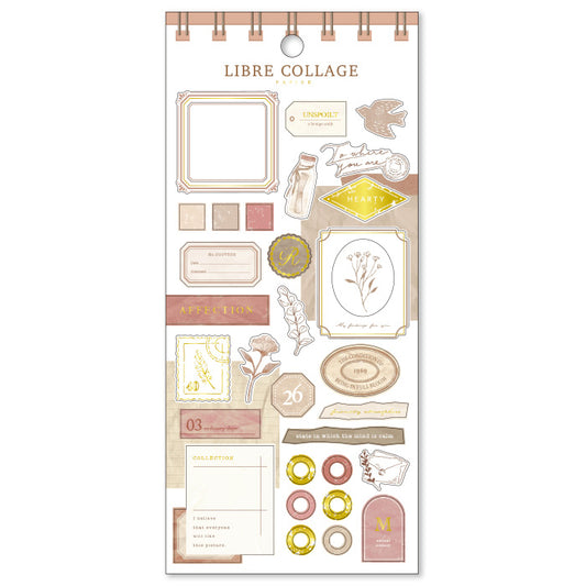 Libre Collage Papier Gold Foil Sticker Series - Terracotta